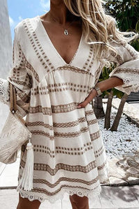 Aztec V-Neck Dress