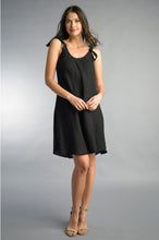 Load image into Gallery viewer, Tie Tank Dress Black