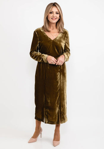 White Stuff Nadia Velvet Midi Dress
