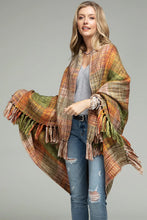 Load image into Gallery viewer, Chunky Yarn Plaid Throw Blanket Citrus Chamomile