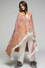 Load image into Gallery viewer, Chunky Yarn Multicolor Throw Blanket Blood Orange