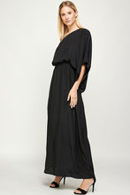 Load image into Gallery viewer, Black One Shoulder Maxi Dress