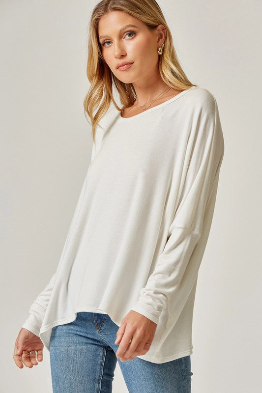 White Dolman Sleeve Tunic