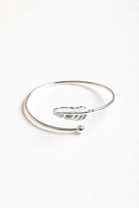 Silver Feather Cuff