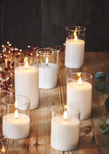 Load image into Gallery viewer, LED Glass Candles (Set Of 3) - Safe &amp; Dimmable Candles