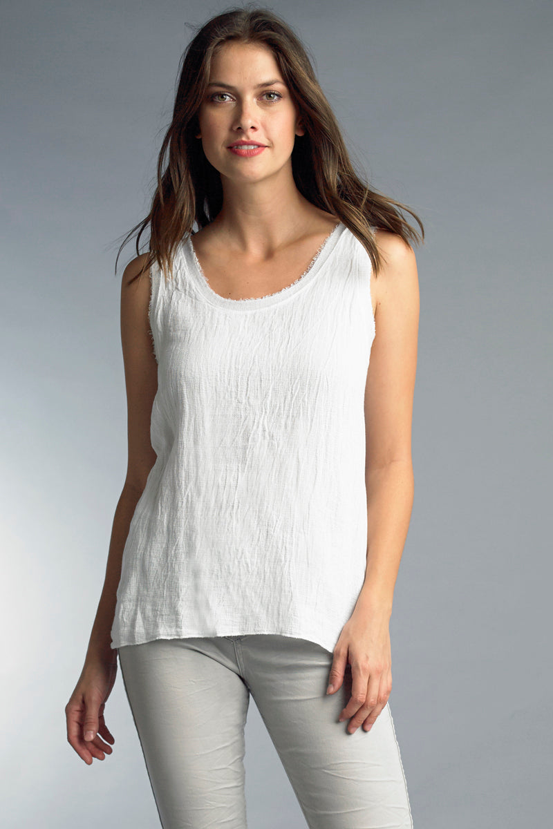 White Linen Sparkle Tank