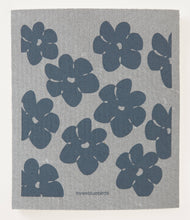 Load image into Gallery viewer, Flower Power (Grey) Swedish Dishcloth