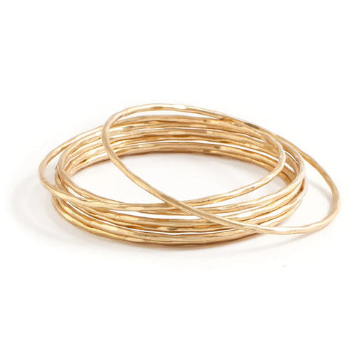 Round Bangle Set Gold