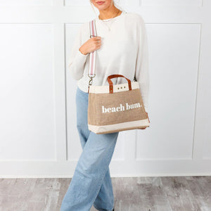 Beach Bum Jute Crossbody Tote