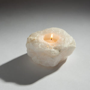 Quartz Crystal Candle Holder