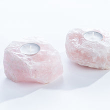 Load image into Gallery viewer, Rose Quartz Crystal Candle Holder