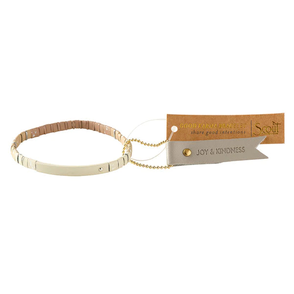 Good Karma Ombre Bracelet - Joy & Kindness Ivory/Silver