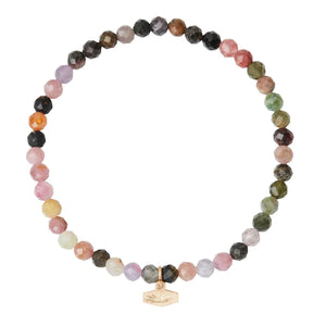 Mini Faceted Stone Stack Bracelet