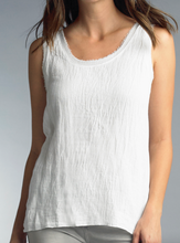 Load image into Gallery viewer, White Linen Sparkle Tank