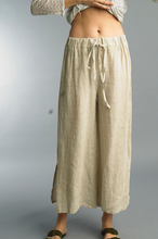 Load image into Gallery viewer, Beige Easy Crop Linen Pant