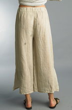 Load image into Gallery viewer, Beige Easy Crop Linen Pant