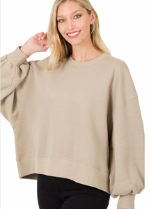 Ash Mocha Bubble Sweatshirt