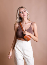 Load image into Gallery viewer, Cognac Waist Belt Bag