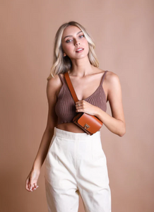 Cognac Waist Belt Bag