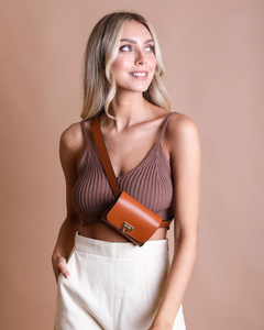 Cognac Waist Belt Bag