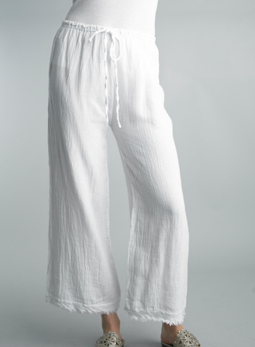 Woven Linen Palazzo Pants