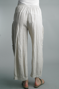 Button Linen Pants