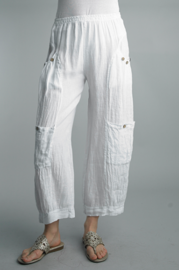 Button Linen Pants