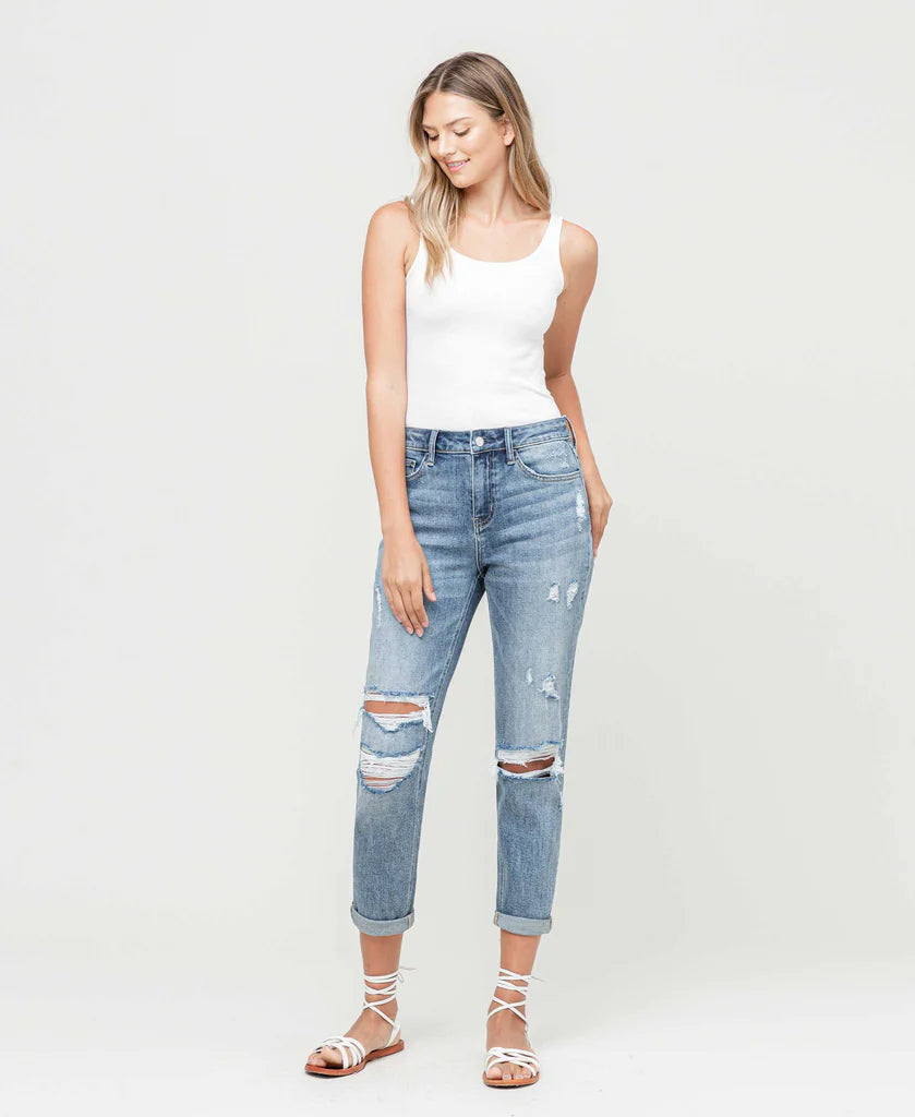 Distressed Boyfriend Jean