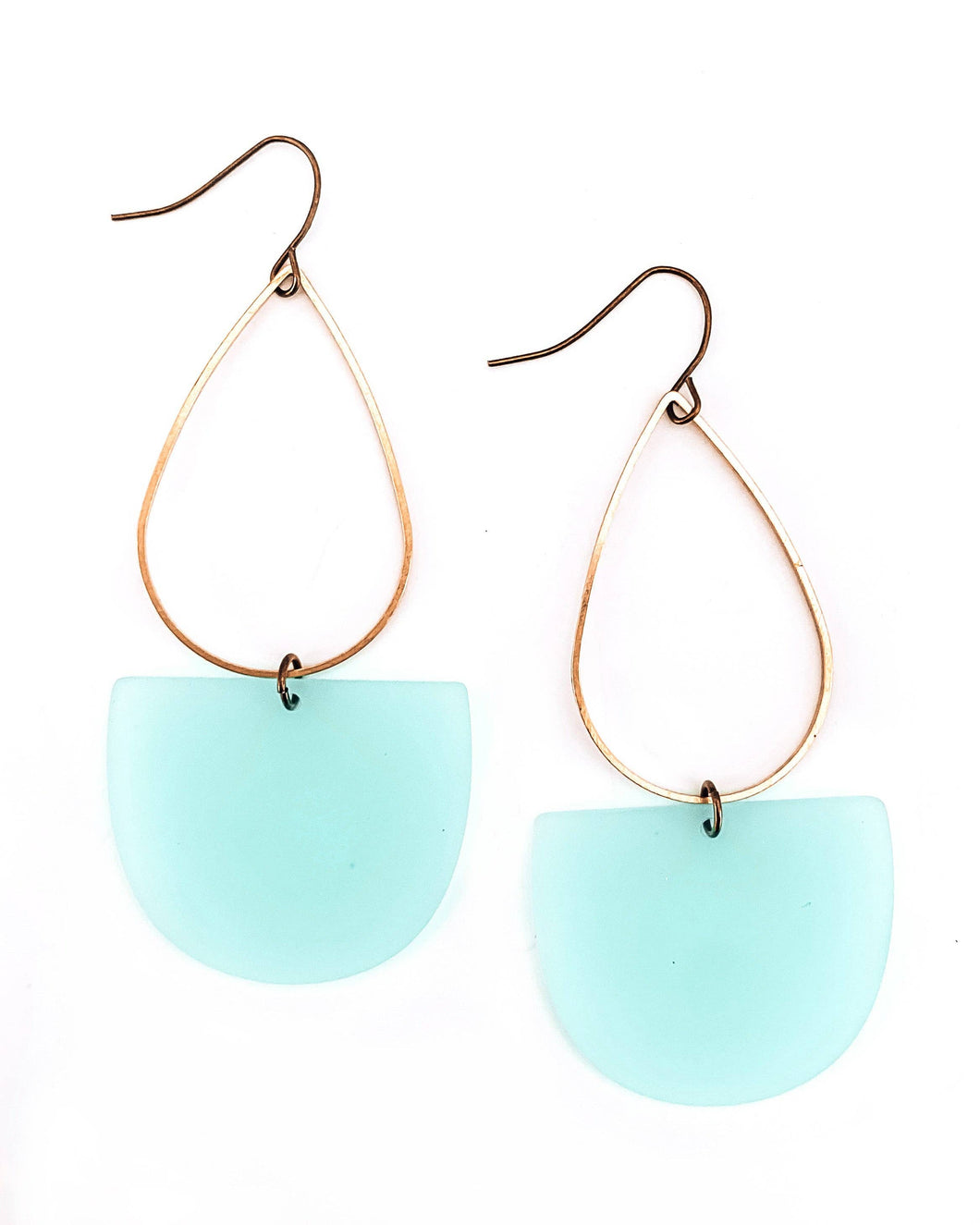 Emmy Earrings || Matte Aqua