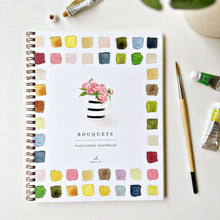 Load image into Gallery viewer, Bouquets watercolor workbook